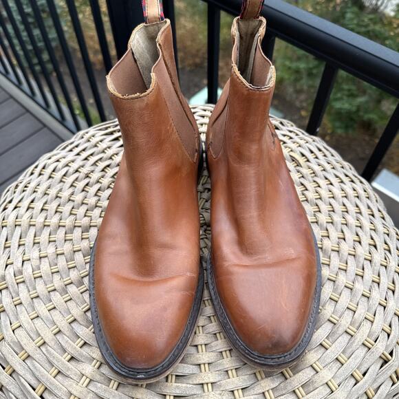 Polo Ralph Lauren Leather Newent Chelsea Boots Men's 9.5 D Brown Saddle 1934 F13 - Picture 3 of 16